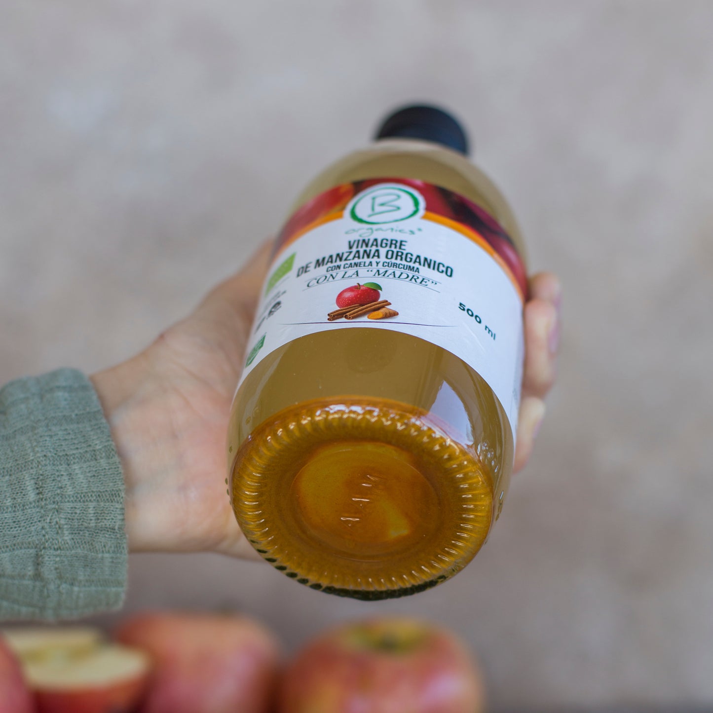 Vinagre manzana con canela y cúrcuma