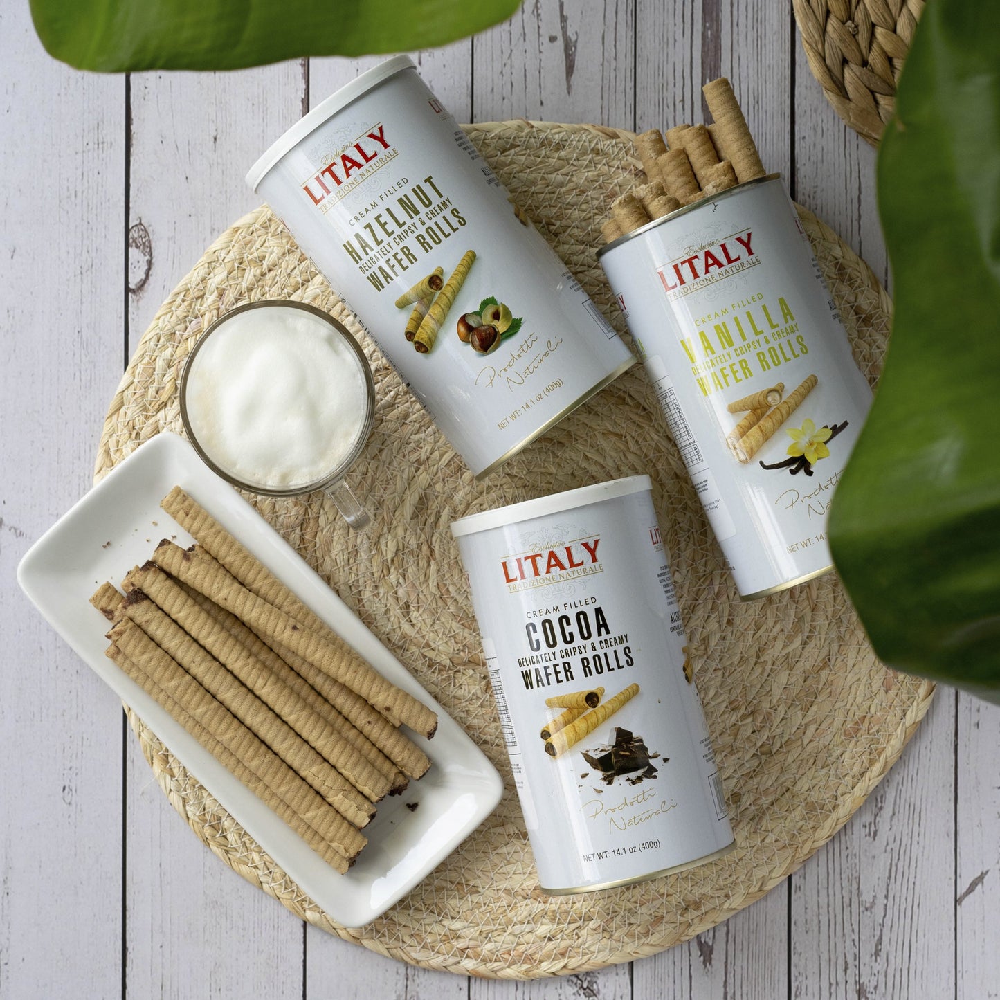 Barquillo con chocolate