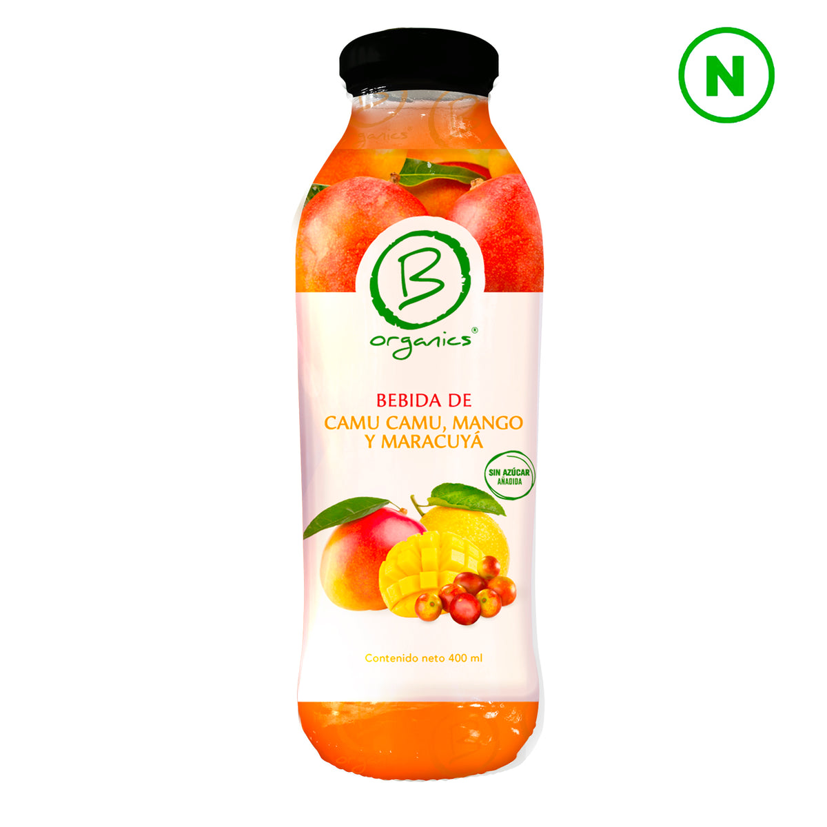 Bebida camu camu, mango y maracuyá