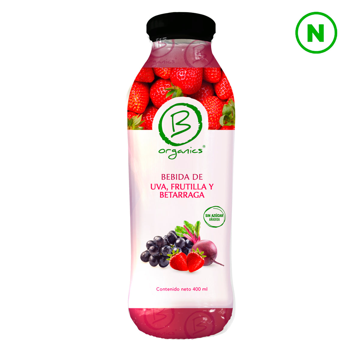 Bebida uva, frutilla y betarraga