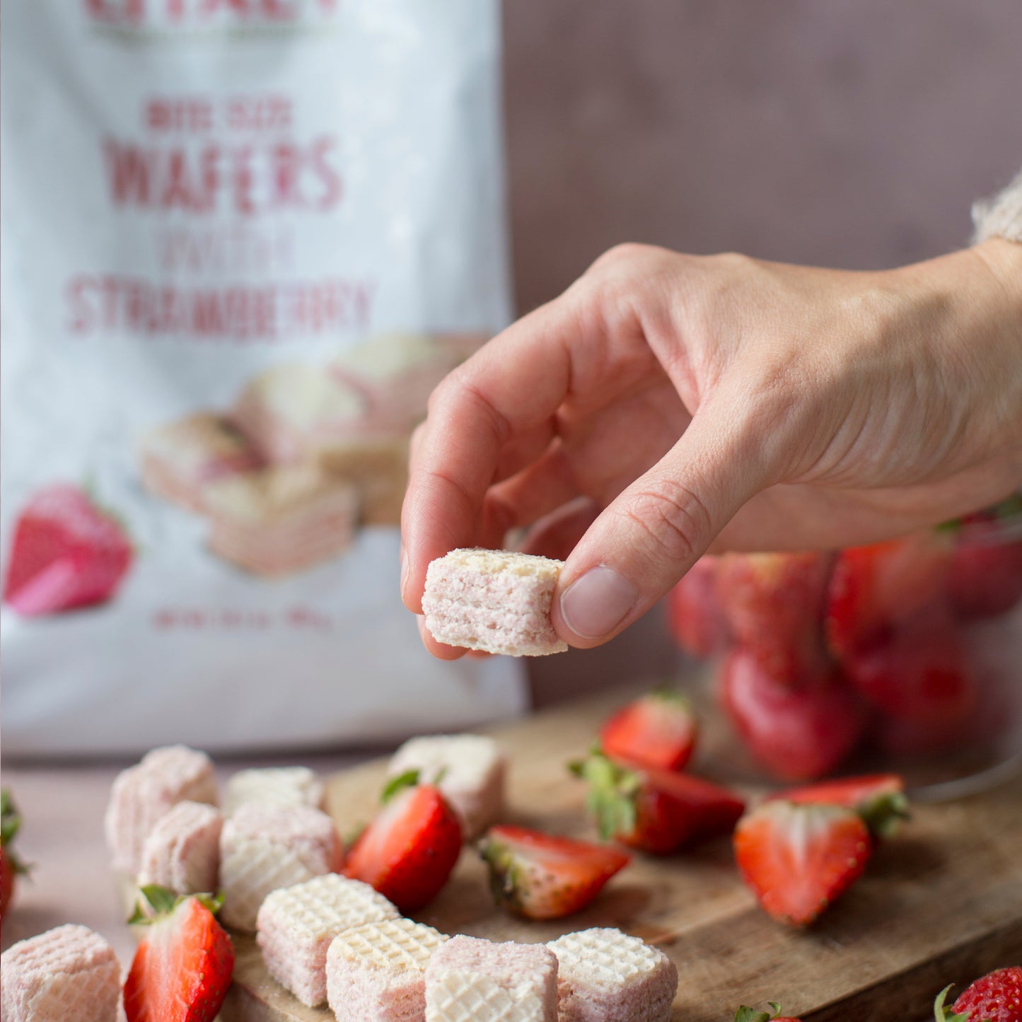 Galleta oblea frutilla