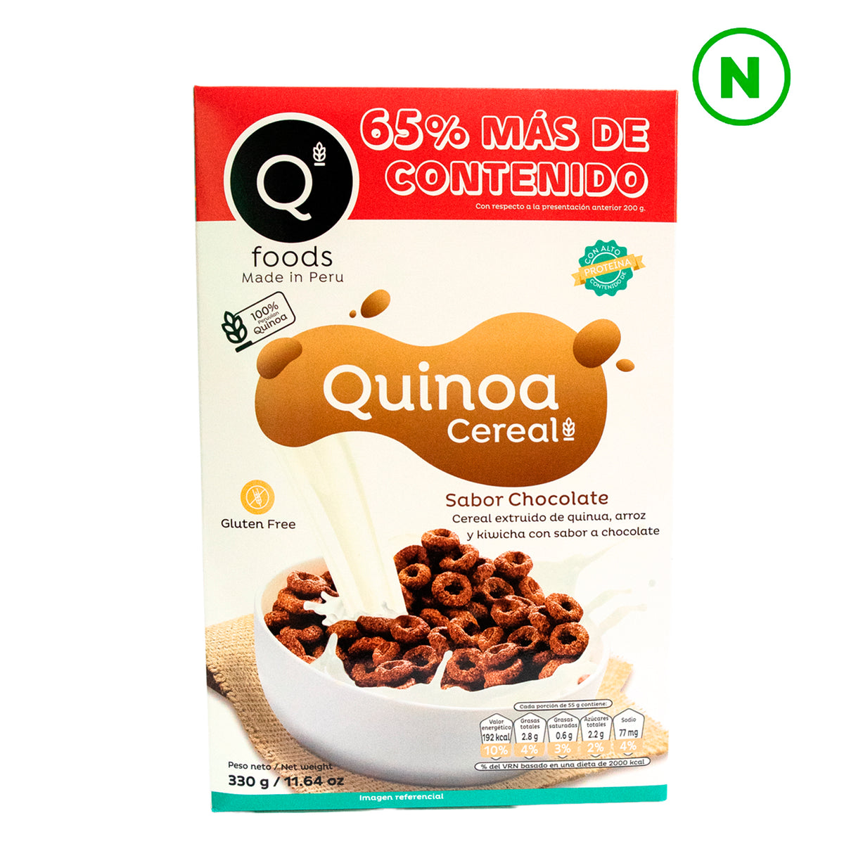 Cereal quinoa sabor chocolate