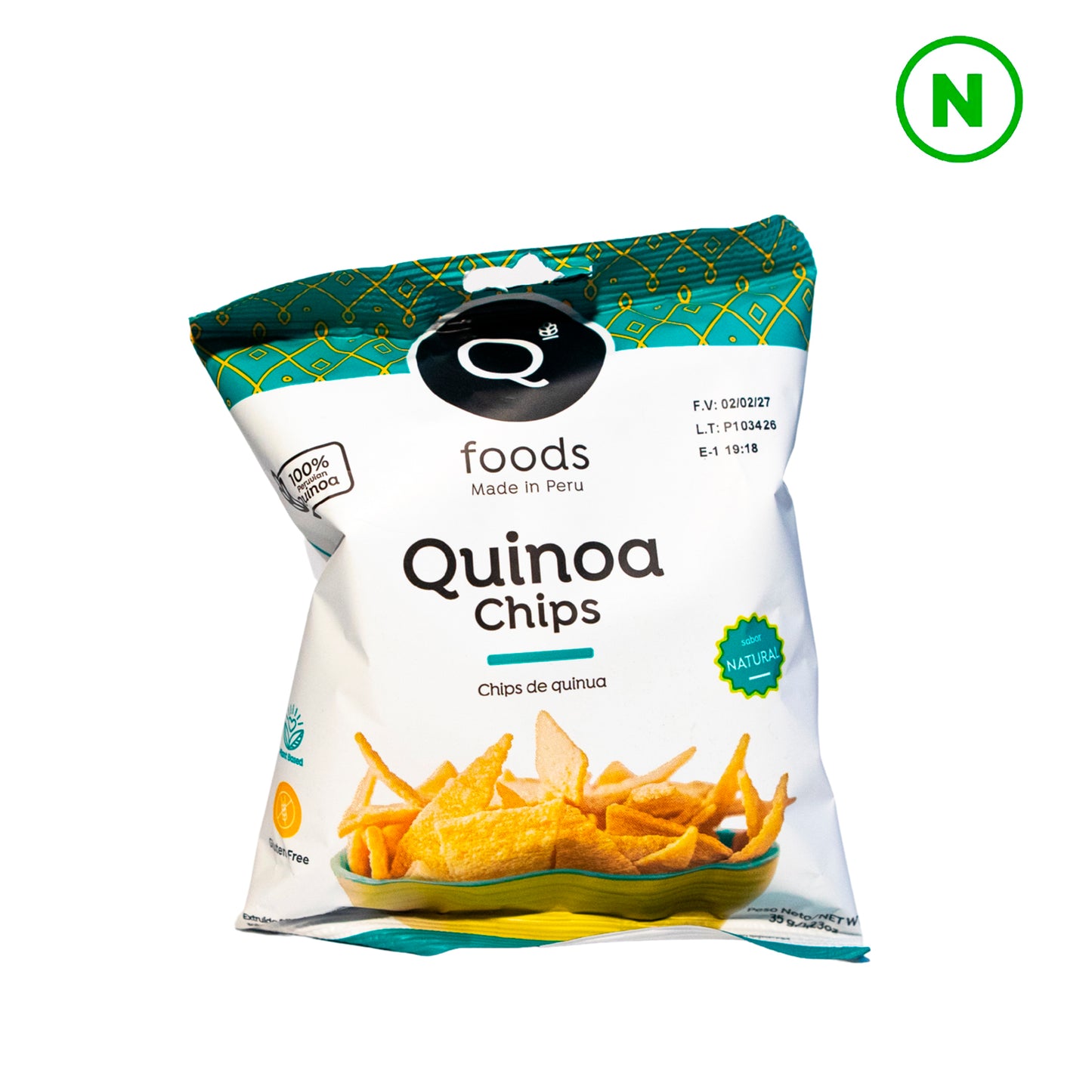 Chips salados de quinoa natural 35g