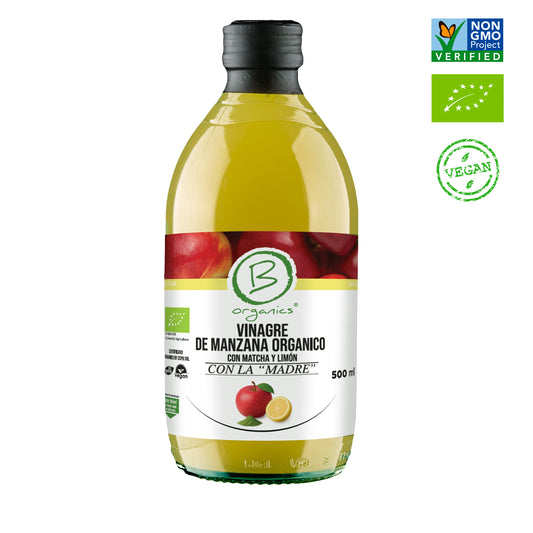 Vinagre manzana con matcha y limón