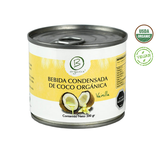 Leche Condensada de Coco con vainilla Orgánica